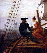 Caspar David Friedrich On the sailing-vessel oil painting on canvas